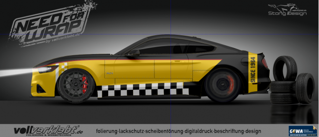 Mustang Gen6 S550 blackyellow Design